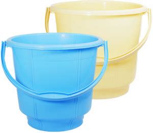 Wonder Prime 5 Litre Plain LT Heavy Quality Plastic Bucket, Pack of 2 ...