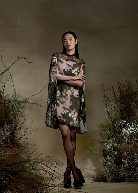 Printed Mini Dress With Cape – ATSU