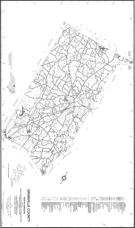 2000 Road Map of Granville County, North Carolina