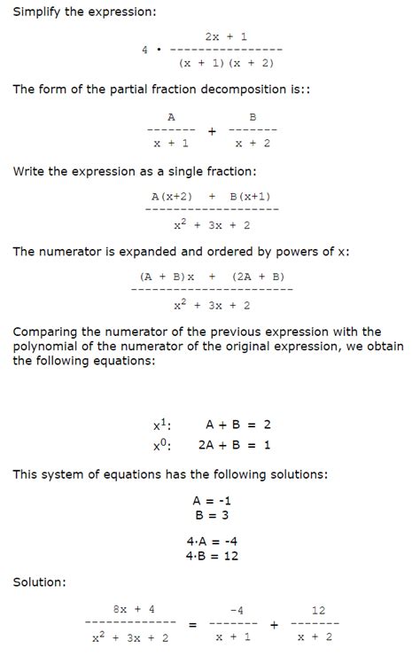 Image result for Partial Fraction Decomposition Examples