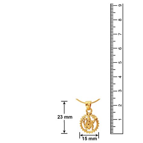 Mahi Exa Collection Hanuman Gold Plated Religious God Pendant for Men ...