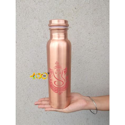 Hundred Plus Magical Copper Water Bottle, 950ml (1 Litre Copper Bottle ...