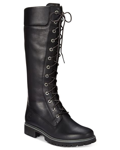 Womens tall black timberland boots online