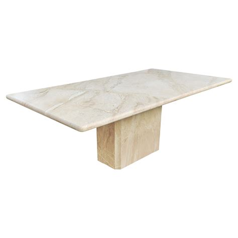 Oval Marble Dining Table with Marble Base Made in Italy by Stone ...