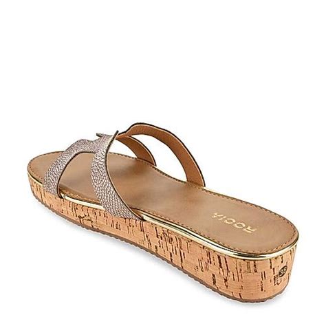 Buy Rocia Antique Gold Women Textured Slip On Sandals Online at Regal ...