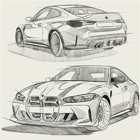 @sketcher.sali on Instagram‎: "#bmw #bmwm4 . . . . . . . . . . #conceptsketch #carsketching # ...