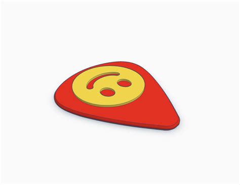 STL file Upside Down Smile Emoji Guitar PIck ⬇️・3D printer model to ...