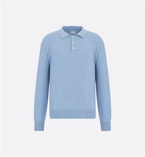 Dior Icons Long-Sleeved Polo Shirt Pink Cashmere Jersey | DIOR