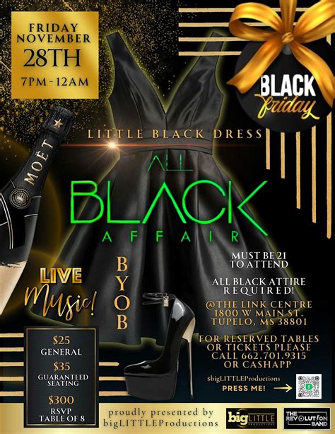 The “LITTLE BLACK DRESS” All Black Affair, Link Centre, Tupelo, 28 ...