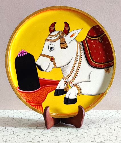 12" Solid Wood Pichwai Wall Plates | Truly Tribal