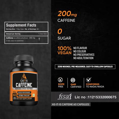 Buy Caffeine Capsules in India, caffeine capsules benefits — AS-IT-IS ...