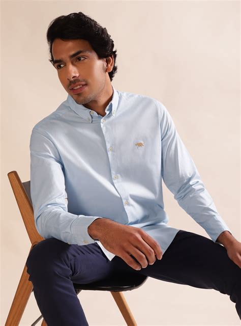 Jordy Blue Shirt - Full Casual Blue Solid Shirts for Men Online | Andamen