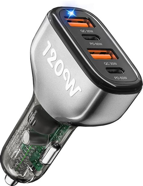 Amazon.com: Anker 323 USB C Car Charger Adapter, 52.5W Cigarette ...