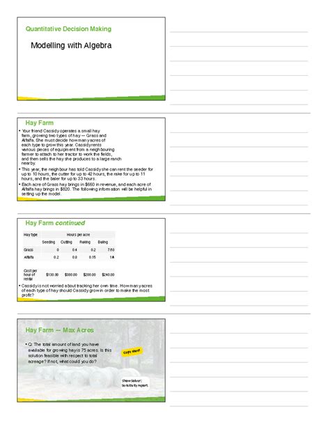 1-3.Slides - lecture notes from class - Modelling with Algebra ...