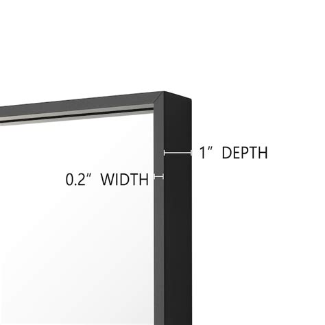 GETLEDEL 36-in x 27-in Framed Bathroom Vanity Mirror (Black) MR-2523BK ...