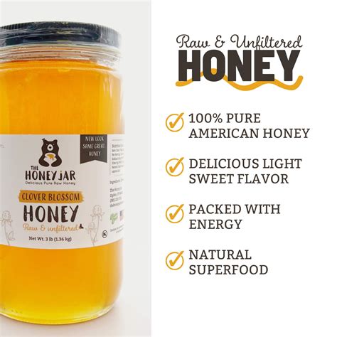 Snapklik.com : The Honey Jar Raw Clover Honey - Unfiltered And ...