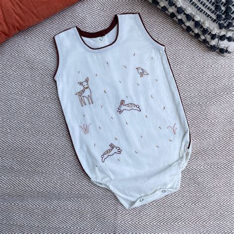 Bhaakur Cotton Romper- Forest | Available On The Mom Store