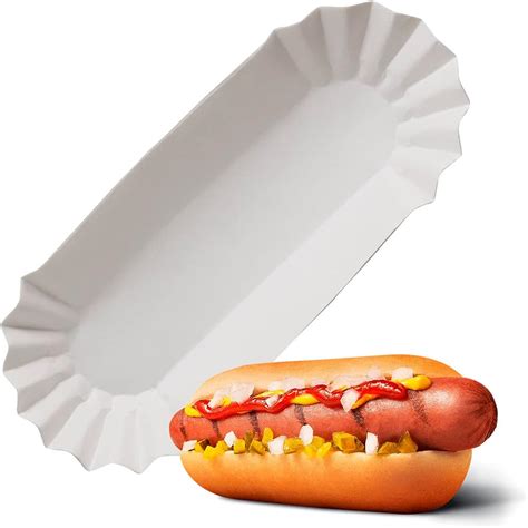 Amazon.com | 50 Pcs Hotdog Trays Disposable for Party and BBQ - Durable ...