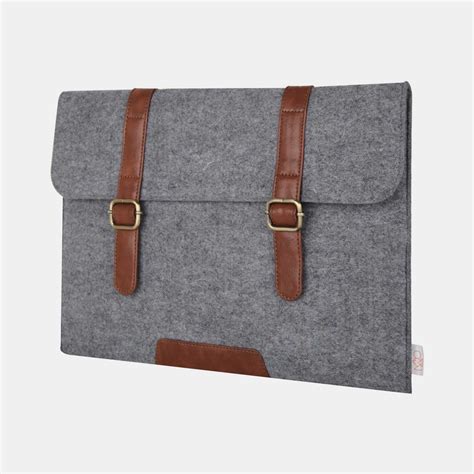 Buy Eco-felt & Vegan Leather Laptop Sleeve Online On Zwende