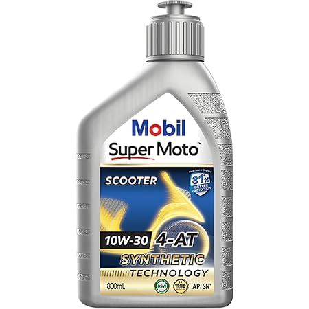 Mobil Super Moto 10W-30 API SL 4-AT Premium Technology Engine Oil for ...