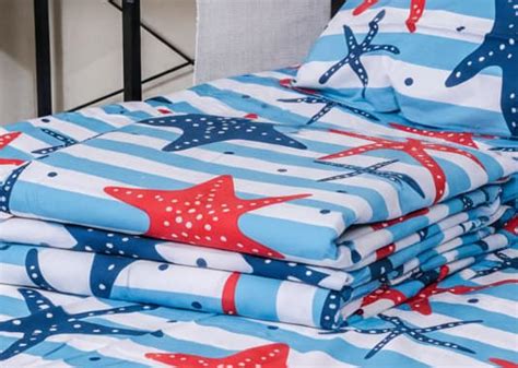 Star Fish Percale Weave Bedsheet | Emenaura Home