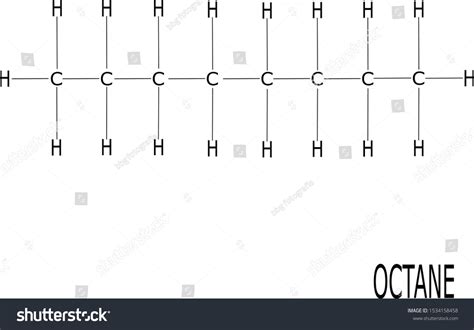 Octane Molecular Structure Name Bottom Stock Vector (Royalty Free ...
