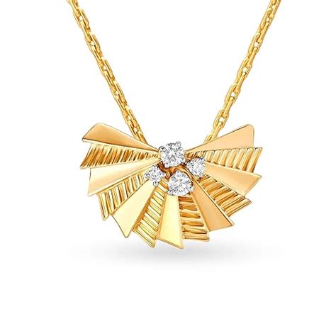 Mia by Tanishq Metal Yellow Gold and Diamond Pendant for Women's ...
