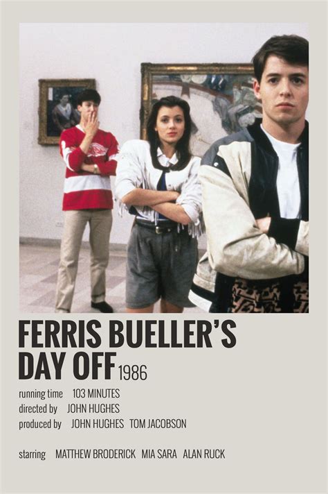 Alternative Minimalist Movie/Show Polaroid Poster - Ferris Buellers Day ...