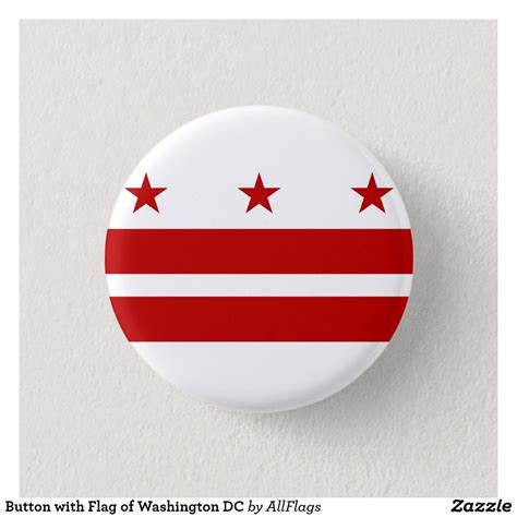 Button with Flag of Washington DC