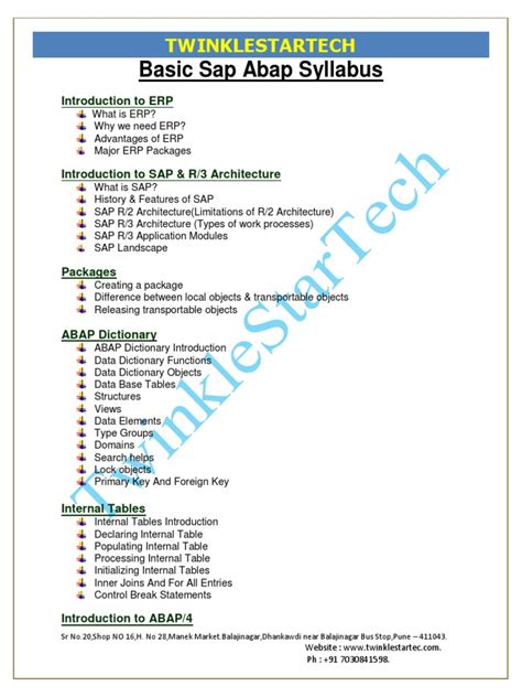 Image result for SAP Course Syllabus