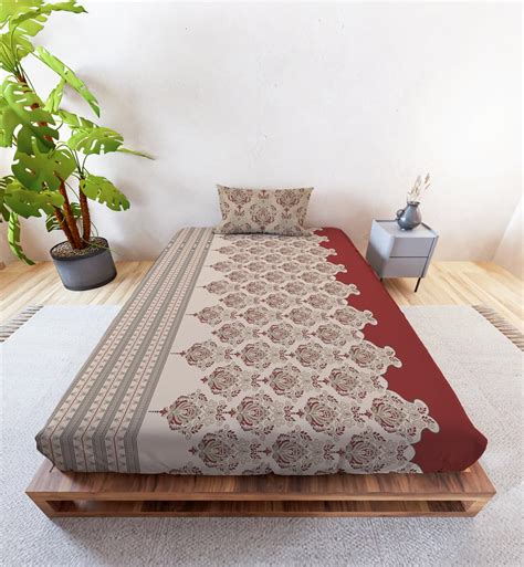 MAYFAIR HOMES LONDON Rushmoor Red Ornamental 100% Cotton Single ...