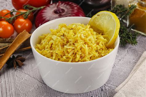 Premium Photo | Indian cuisine lemon basmati rice