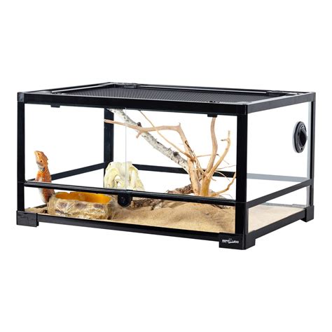 REPTI ZOO Full Glass Reptile Terrarium 20 Gallon, Front Opening Reptile ...
