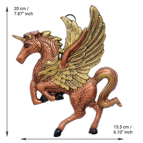 Decorative Flying Horse Metal Wall Hanging Showpiece - eCraftIndia Online