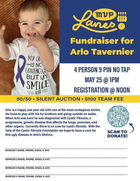 Fundraiser For Arlo Tavernier, MVP Lanes and Brunner's Pub, Fort Wayne ...