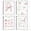 Coquette Pink Aesthetic Wall Art Set of 4 – Preppy Room Decor for Girls ...