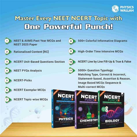 PW Objective NCERT Punch 4.0 Physics, Chemistry, Biology For NEET 2026 ...