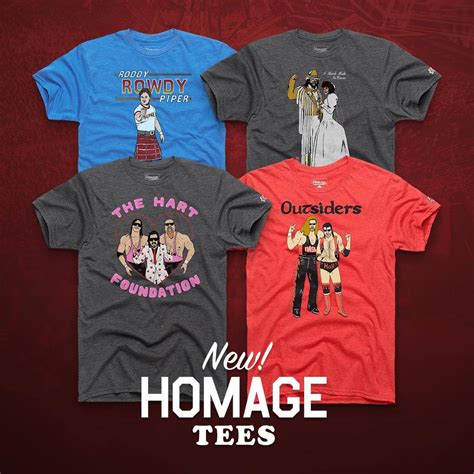WWE Homage Retro Shirts Roddy Piper Hart Foundation Macho Man and More ...