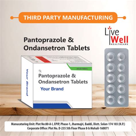 Pantoprazole 40mg + Ondansetron 4mg Tablets Live Well Healthcare