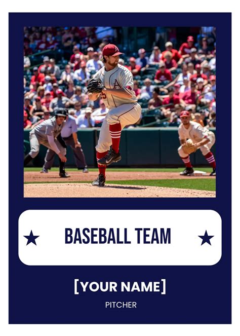 Baseball Card Template 的图像结果