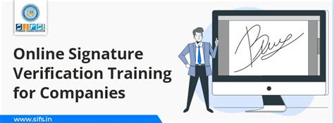 Online Signature Verification Training for Companies