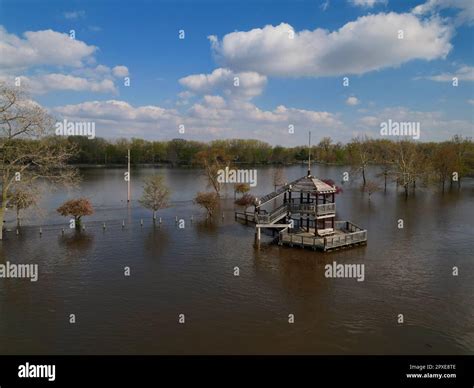 An aerial view of Sunset Marina Watchtower in Rock Island Quad Cities ...