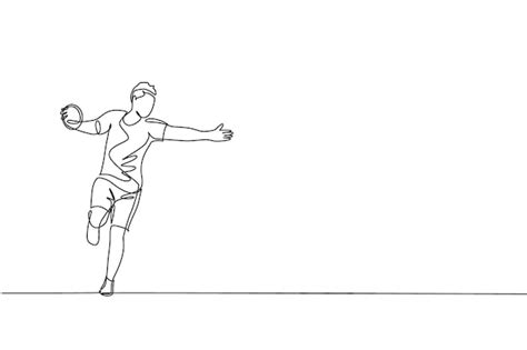 One continuous line drawing of young sporty man exercise to focus while ...