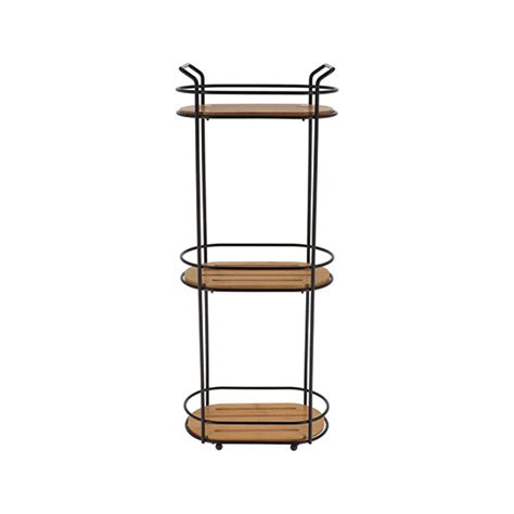 Polica za kupatilo 3 nivoa 62,5x24,5x13,5cm metal bambus Tendance ...