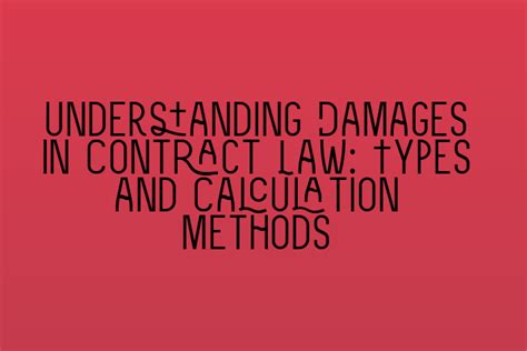 Image result for Example of Calculation of Damages