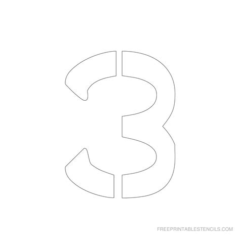 3 Inch Number Stencils Printable Free