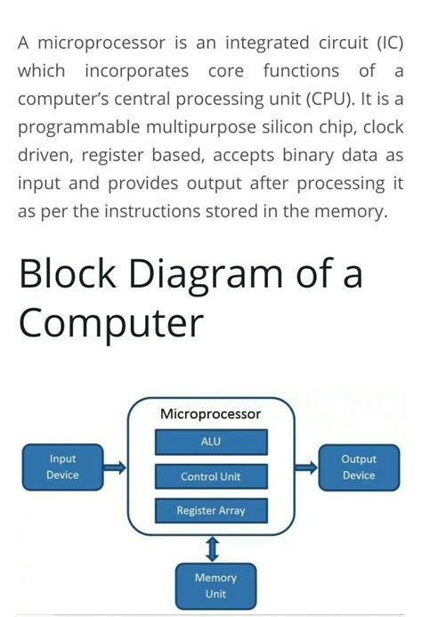 What is microprocessor and explain the parts of microprocessor using ...