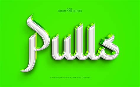 Pulls editable premium psd text effect | Premium PSD