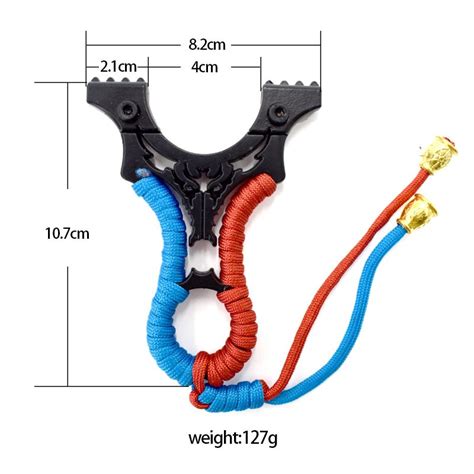 Alloy Flat Leather Wolverine Clip Fiber Optic Point Slingshot Bundle-f ...