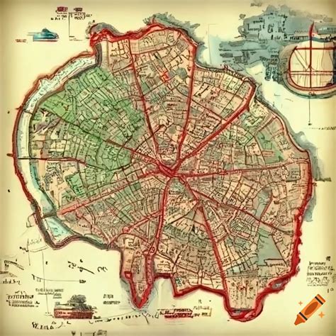 Victorian era map of london on Craiyon